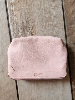 Lange Soft Blush Pink Pebbled Cosmetic Case